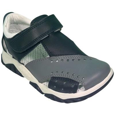 104 Erkek Sandalet Ortopedik Lacivert Gri Cırtlı