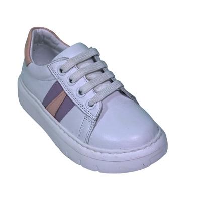 106 Kız Hakiki Deri Spor Ortopedik Beyaz Bağlı