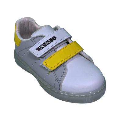 109 Middo Vegan Deri Spor Işıklı Beyaz Gri