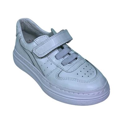 118 Kız Hakiki Deri Spor Ortopedik Beyaz Cırtlı