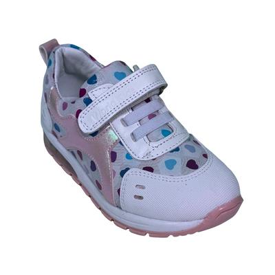 131 Kız Işıklı Hakiki Deri Spor Ortopedik Beyaz Pembe