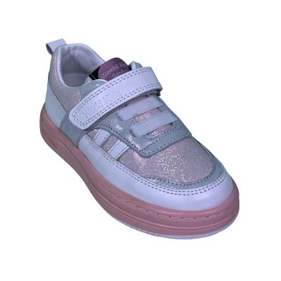 138 Kız Hakiki Deri Spor Ortopedik Beyaz Pembe