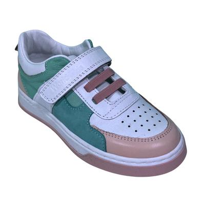 142 Kız Hakiki Deri Spor Ortopedik Beyaz Yesil Pembe