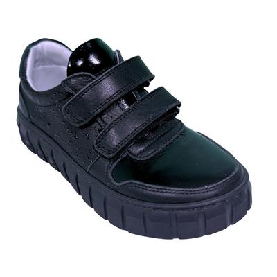 145 Kız Hakiki Deri Spor Ortopedik Siyah