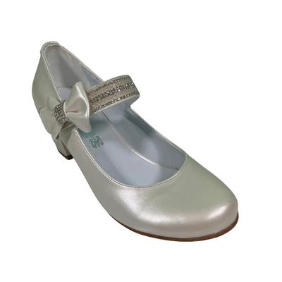 150 Kız Abiye Topuklu Krem Cırtlı