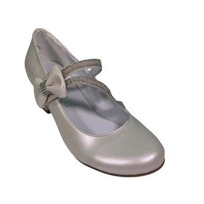 153 Kız Abiye Topuklu Krem Cırtlı