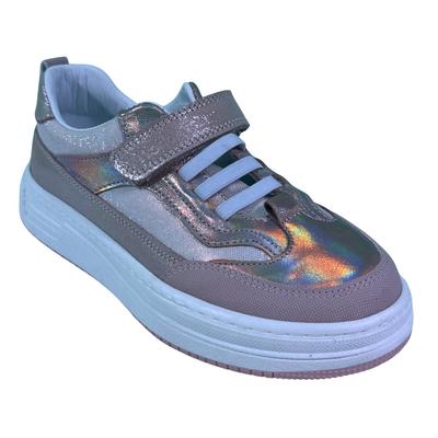 188 Kız Hakiki Deri Spor Ortopedik Simli Pembe