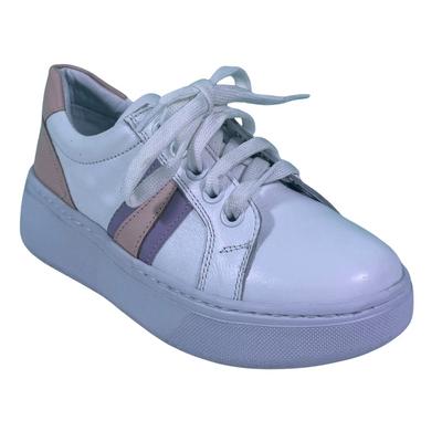 201 Kız Hakiki Deri Spor Ortopedik Bağlı Beyaz