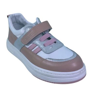 204 Kız Hakiki Deri Spor Ortopedik Pembe Beyaz