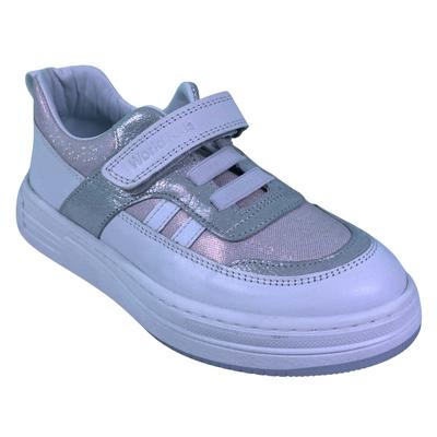 205 Kız Hakiki Deri Spor Ortopedik Beyaz Pembe