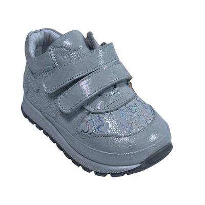 212 Kız Hakiki Deri Bot Ortopedik Gümüş Simli