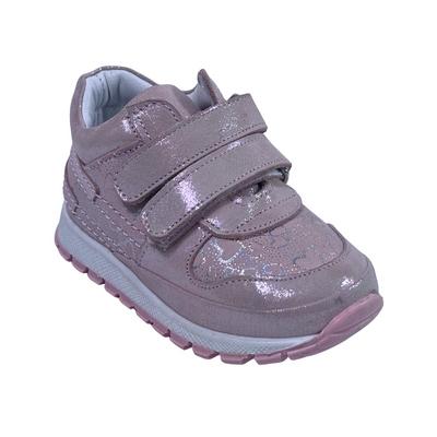 213 Kız Hakiki Deri Bot Ortopedik Pembe Simli