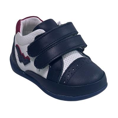 230 Erkek Hakiki Deri Bot Ortopedik Lacivert Beyaz