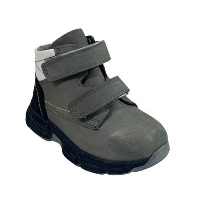 247 Erkek Hakiki Deri Bot Ortopedik Gri Nubuk