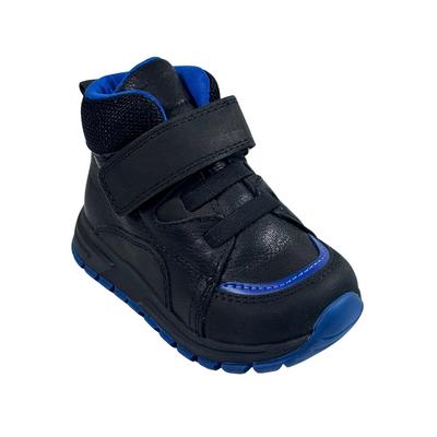 251 Erkek Hakiki Deri Bot Ortopedik Siyah Mavi