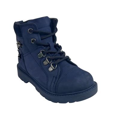 256 Hakiki Nubuk Bot Ortopedik Lacivert Fermuarlı