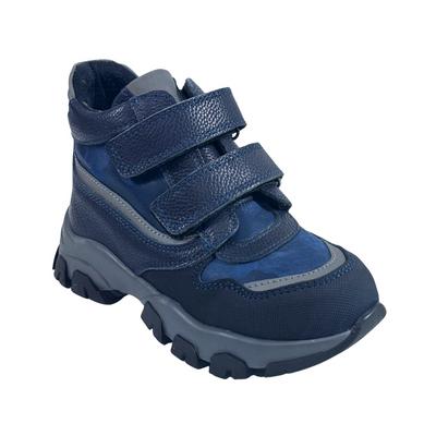 266 Erkek Hakiki Deri Ortopedik Bot Lacivert