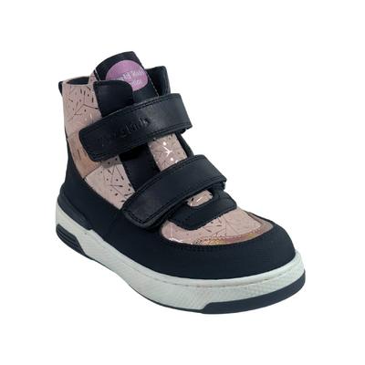 268 Kız Hakiki Deri Pembe Siyah Bot