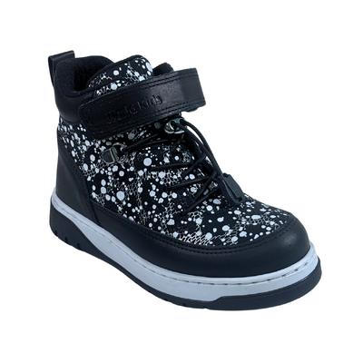 270 Kız Hakiki Deri Ortopedik Siyah Beyaz Bot