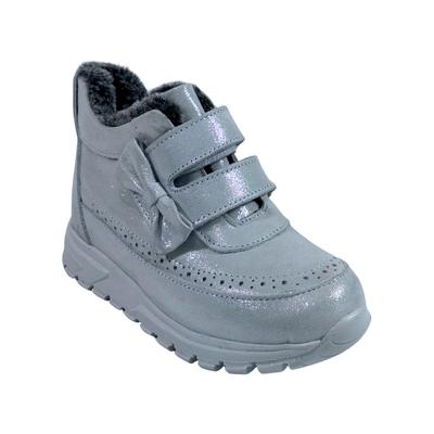 279 Kız Hakiki Deri Ortopedik Gümüş Simli Bot