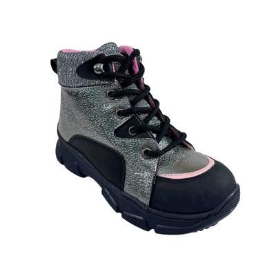 299 Kız Hakiki Deri Ortopedik Gümüş Gri Bot