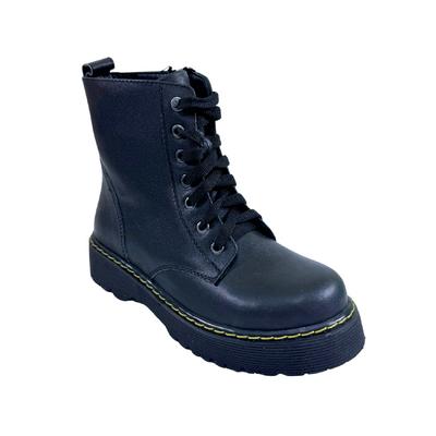 301 Kız Hakiki Deri Ortopedik Siyah Bot