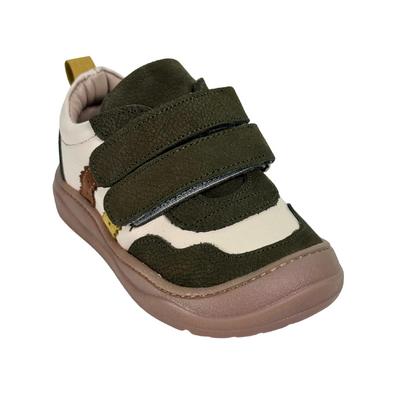 310 Erkek Hakiki Deri Ortopedik Spor Yesil Krem