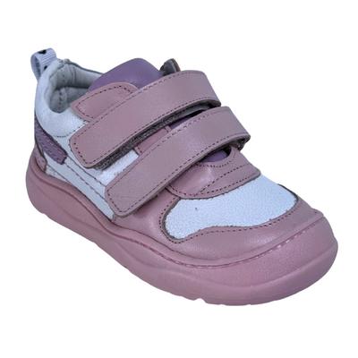 311 Kız Pembe Beyaz Ortopedik Hakiki Deri Spor