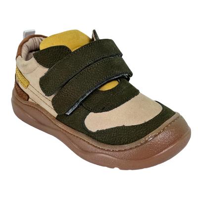 320 Erkek Hakiki Deri Ortopedik Krem Yesil Spor