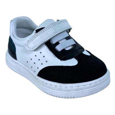 71 Erkek Ortopedik Spor Hakiki Deri Beyaz Siyah