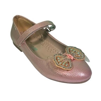 89 Kız Ortopedik Klasik Abiye Pembe Cırtlı